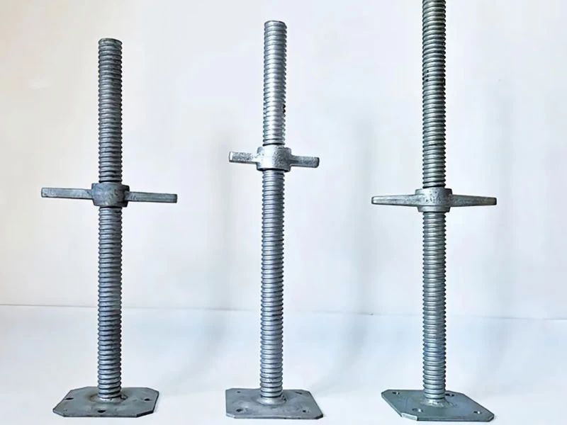 solid and hollow scaffolding adjustable bases (screw rod top supports)